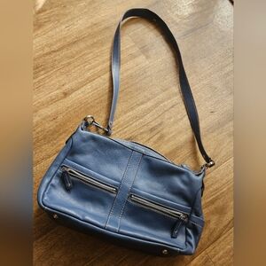 Stylish Blue Tignanello 100% Leather Shoulder Bag